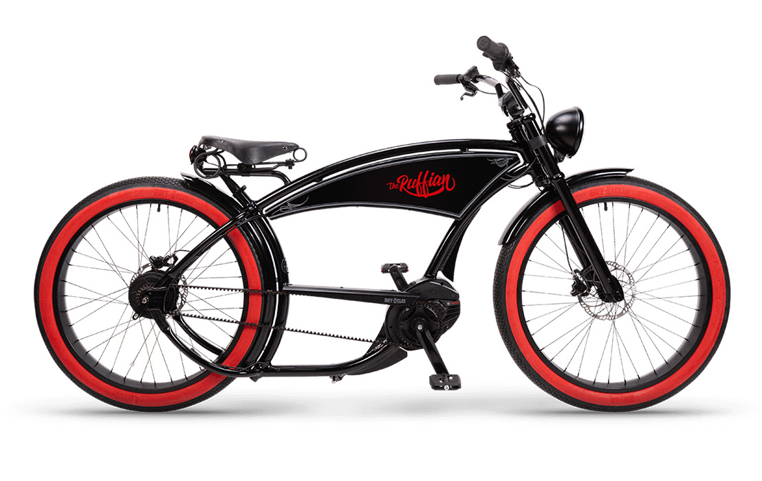 Men's E-bike The Ruffian Bosch Performance Line CX Black/Redwall