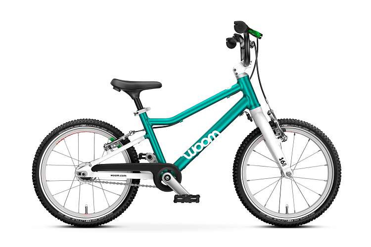 Детский велосипед Woom go 3 AUTOMAGIC metallic turquoise/petrol 16
