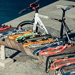 Велосипедный замок Ulac Street Fighter Steel Chain Lock Combo Grey