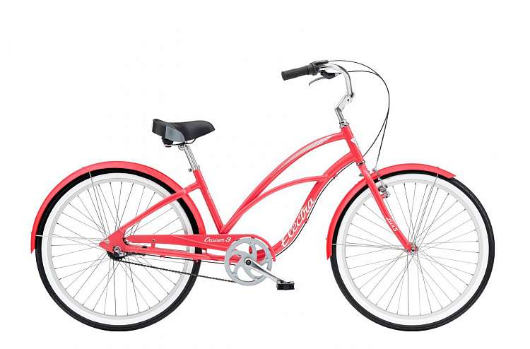 Велосипед Electra Cruiser Lux 3i Step Thru Hibiscus Red