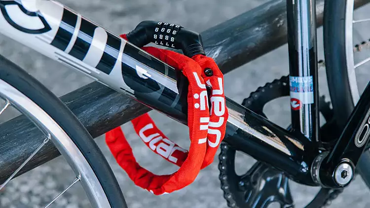 Велосипедный замок Ulac Street Fighter Steel Chain Lock Combo Grey