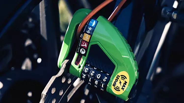 Велосипедный замок Ulac Air Alarm Combo Disc Lock Sky